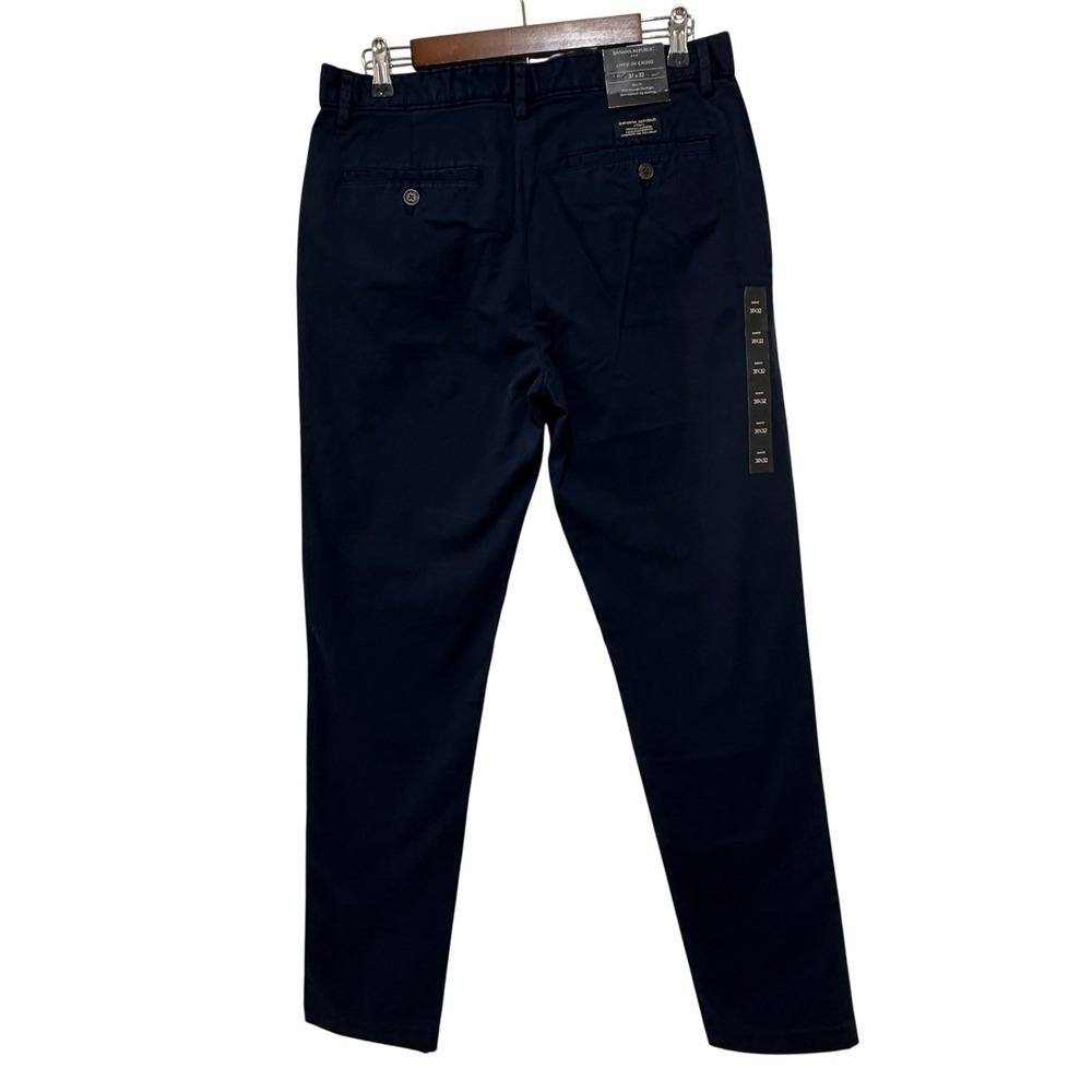 Banana Republic Lived-In Chino Men 31x32 (32x31) Blue Slim Fit Tapered Pants $70